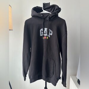 GAP x Disney Hoodie Mens Size M Black Rare